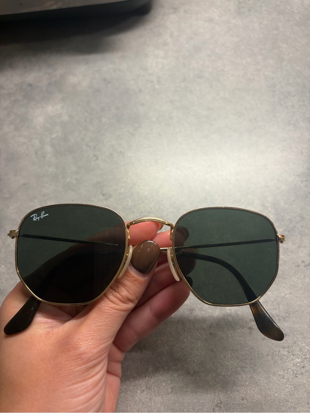 Ray-Ban Gold Frame Black Lens Women's Sunglasses